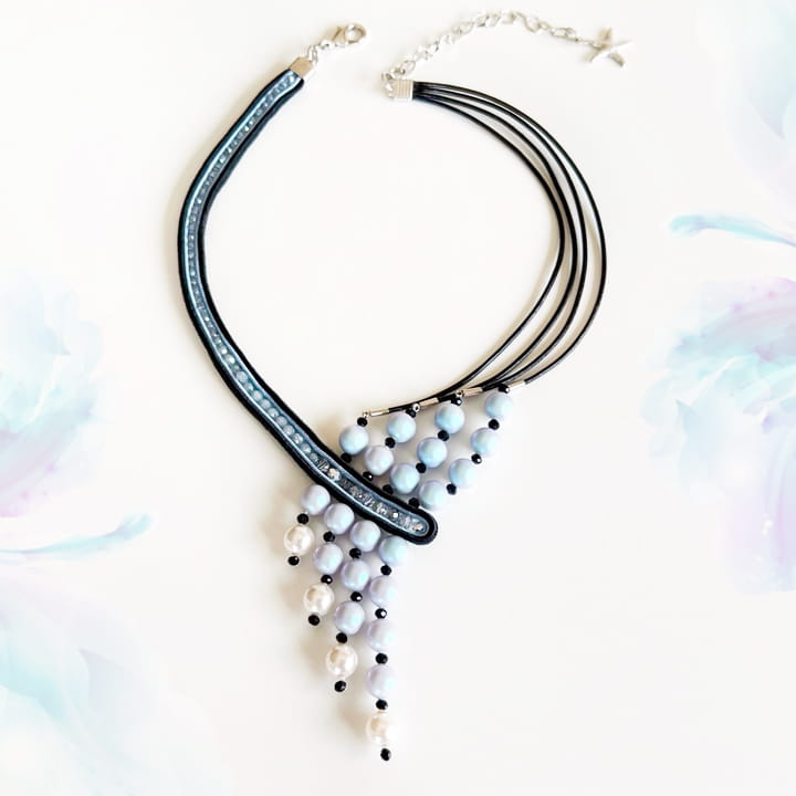 ネックレス｜ソウタシエ｜サックスブルー｜atelier KAZUMI｜アトリエカズミ