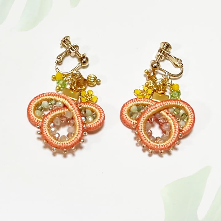 イヤリング｜ソウタシエ｜イエロー｜オレンジ｜atelierKAZUMI｜アトリエカズミ