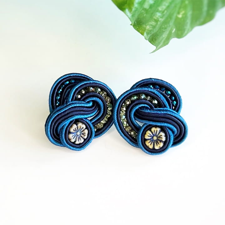 イヤリング｜ソウタシエ｜ブルー｜atelierKAZUMI｜アトリエカズミ